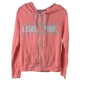 PINK Victorias Secret Full Zip Hoodie Neon XS